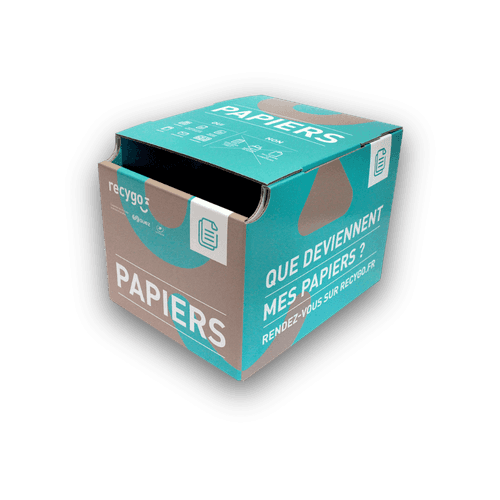 Ecobelle - Corbeille à papiers en carton recyclé
